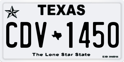 TX license plate CDV1450