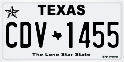 TX license plate CDV1455