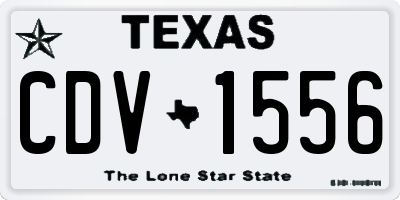 TX license plate CDV1556