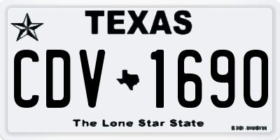 TX license plate CDV1690