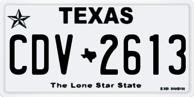 TX license plate CDV2613