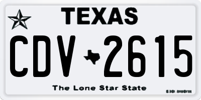 TX license plate CDV2615