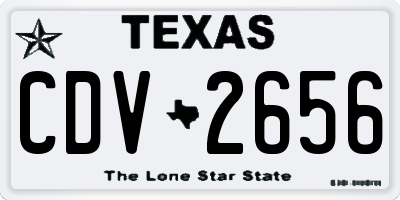TX license plate CDV2656