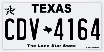TX license plate CDV4164