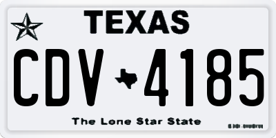 TX license plate CDV4185