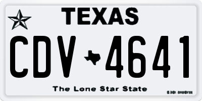 TX license plate CDV4641