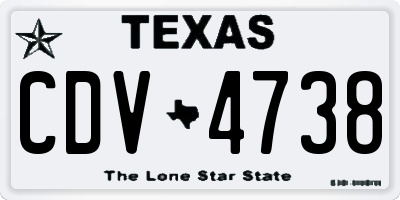 TX license plate CDV4738