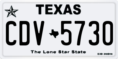 TX license plate CDV5730