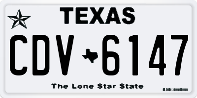 TX license plate CDV6147