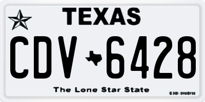 TX license plate CDV6428