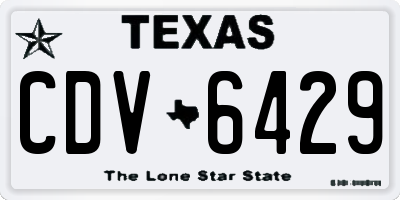 TX license plate CDV6429