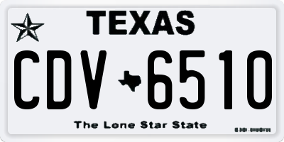 TX license plate CDV6510