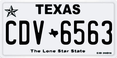 TX license plate CDV6563