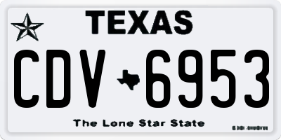 TX license plate CDV6953