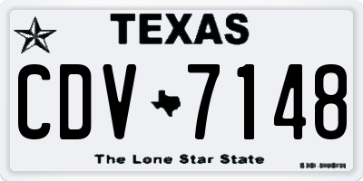 TX license plate CDV7148