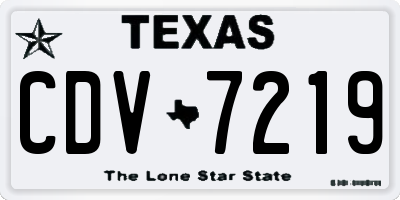 TX license plate CDV7219