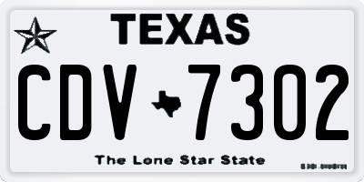 TX license plate CDV7302