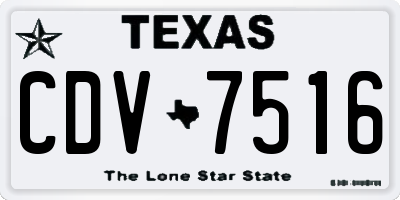 TX license plate CDV7516