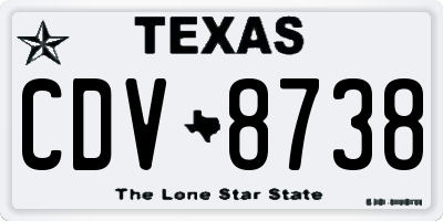 TX license plate CDV8738