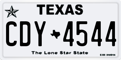 TX license plate CDY4544