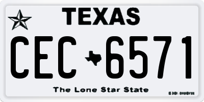 TX license plate CEC6571