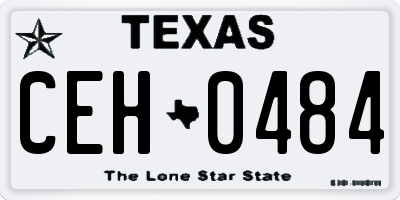 TX license plate CEH0484