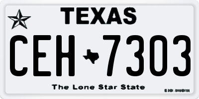 TX license plate CEH7303