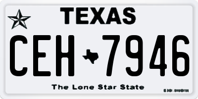 TX license plate CEH7946