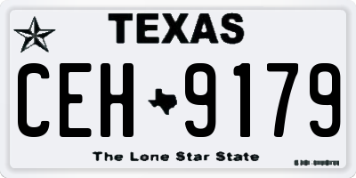 TX license plate CEH9179