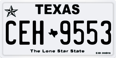 TX license plate CEH9553