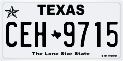 TX license plate CEH9715
