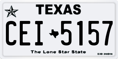 TX license plate CEI5157