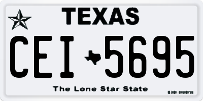 TX license plate CEI5695