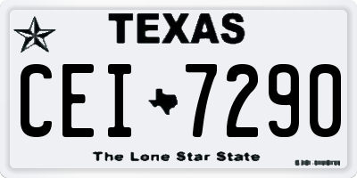 TX license plate CEI7290