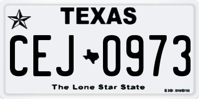 TX license plate CEJ0973