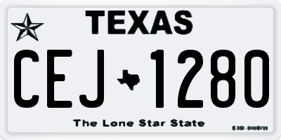 TX license plate CEJ1280