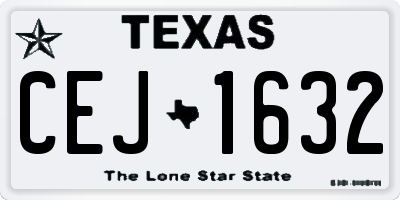 TX license plate CEJ1632