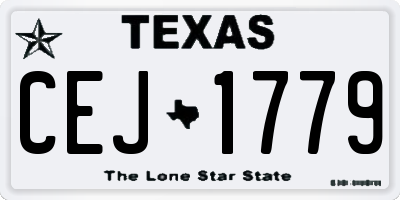 TX license plate CEJ1779