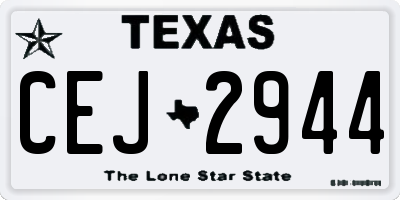 TX license plate CEJ2944