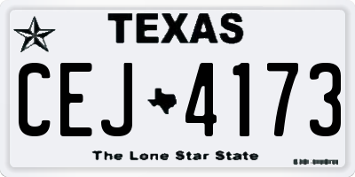 TX license plate CEJ4173