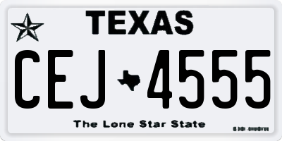 TX license plate CEJ4555