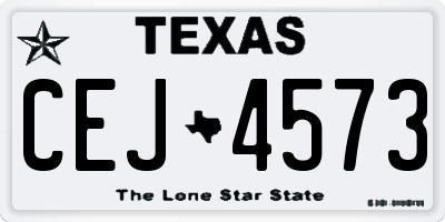 TX license plate CEJ4573