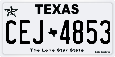 TX license plate CEJ4853