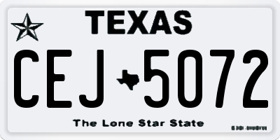 TX license plate CEJ5072