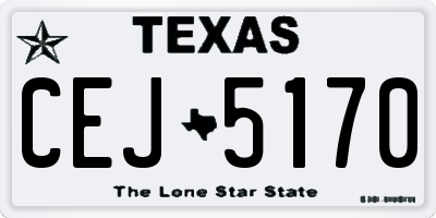 TX license plate CEJ5170