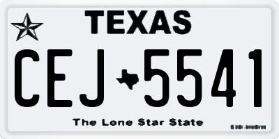 TX license plate CEJ5541