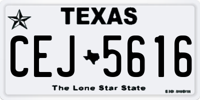 TX license plate CEJ5616