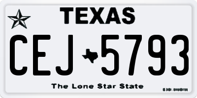 TX license plate CEJ5793