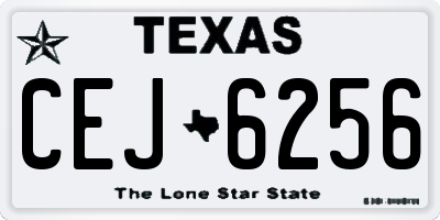 TX license plate CEJ6256