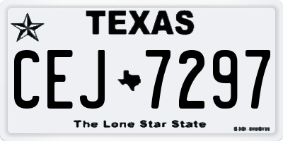 TX license plate CEJ7297